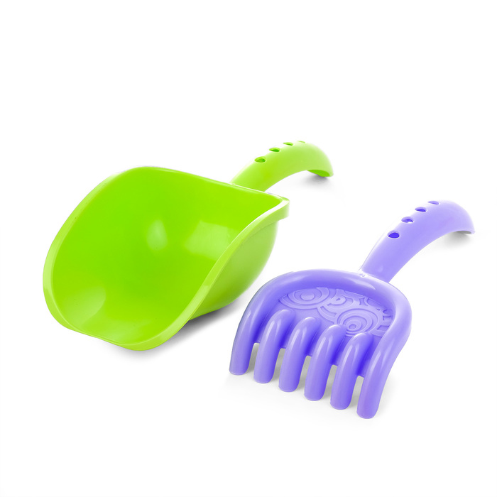 Песочный набор "Держи краба": грабельки, совочек, МИКС