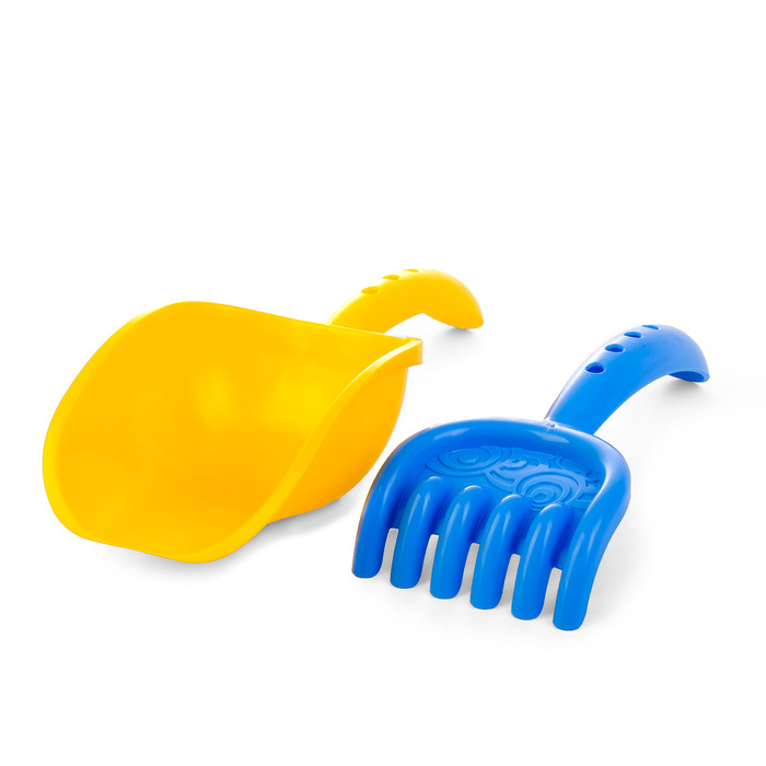 Песочный набор "Держи краба": грабельки, совочек, МИКС