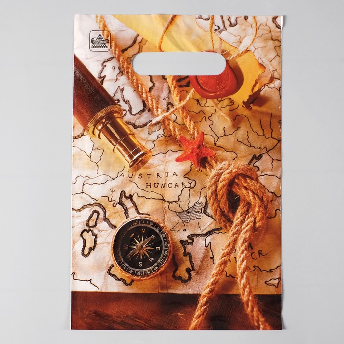 Пакет "Капитан Грант", полиэтиленовый с вырубной ручкой, 30х20 см, 30 мкм