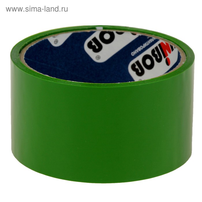 цена Клейкая лента упаковочная 48 мм х 24 м, 45 мкм UNIBOB (зеленая)