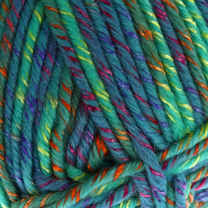 Пряжа "Adelia Nelly" 70% шерсть, 30% акрил 100м/100гр (10 зелён-св.синий)