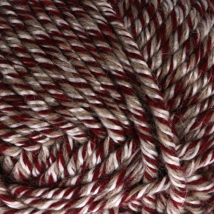 Пряжа "Adelia Nelly" 70% шерсть, 30% акрил 100м/100гр (15 серый-бордов)