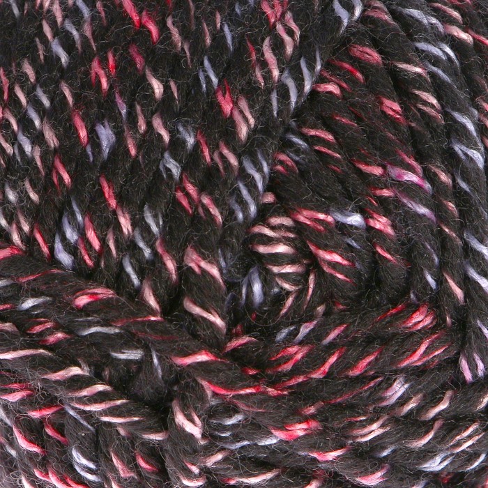 Пряжа "Adelia Nelly" 70% шерсть, 30% акрил 100м/100гр (20 чёрно-сиренев.)