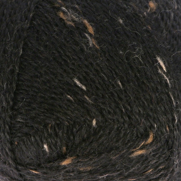 Пряжа "Alpina Alpaca Tweed" 90% альпака, 7 % акрил, 3% вискоза 300м/50г (02 чёрный)