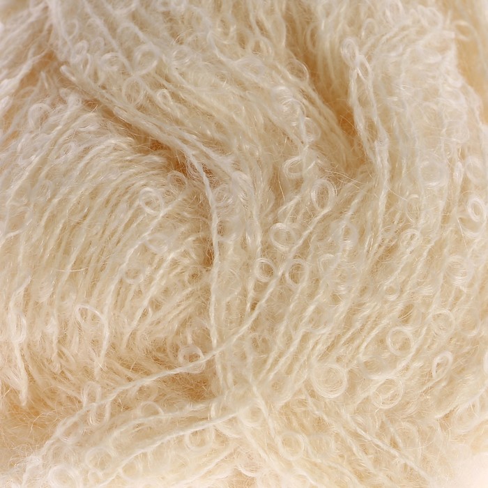 Пряжа "Alpina Effi" 86% мохер, 14% нейлон 200м/50г (33 белый натуральн.)