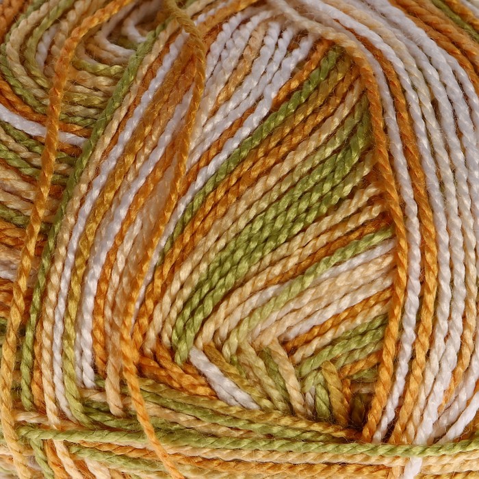 Пряжа "Visantia Legend Print" 100% акрил 250м/50г (017 св.зелёно-оранжев.)