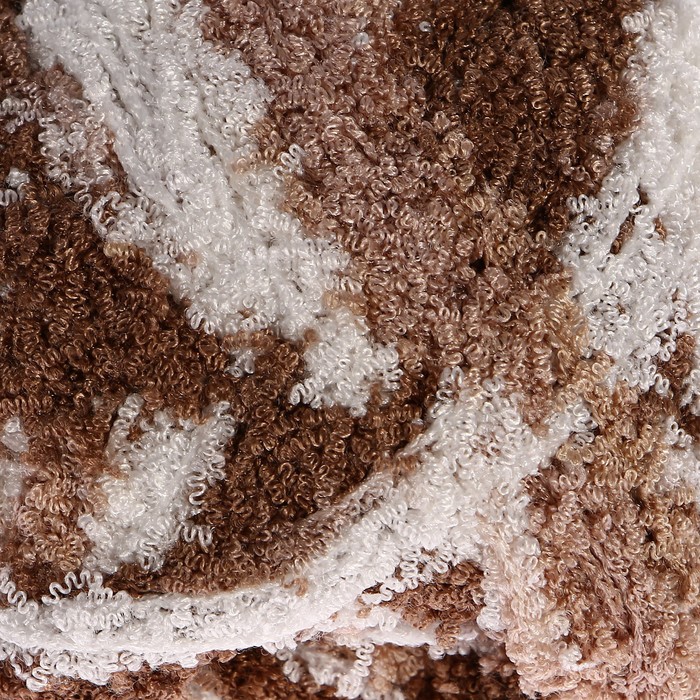 Пряжа "Visantia Zikzak" 100% полиэстер 100м/100г (8550 белый-серый-коричн.)