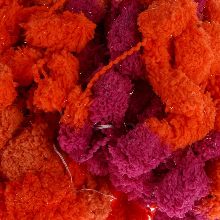 Пряжа "Adelia Bob" 100% полиэстер 50м/200г (10 оранж,сиренев,)