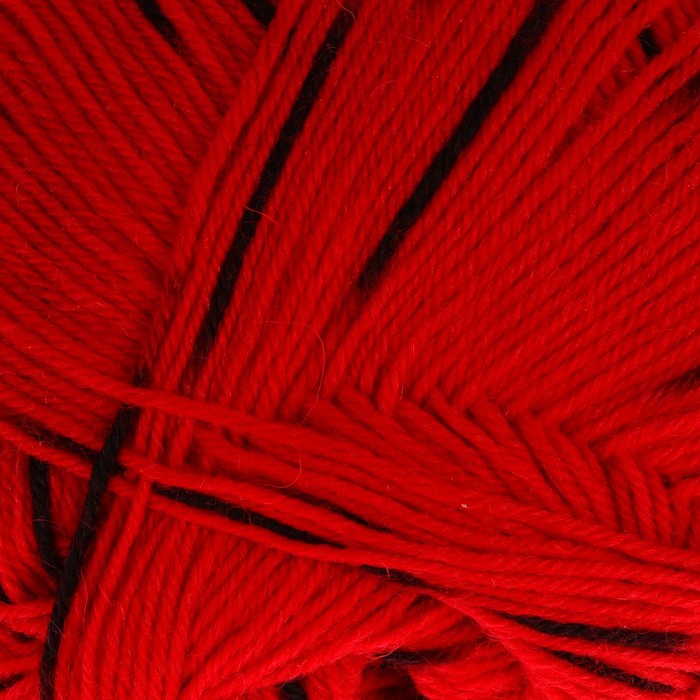 Пряжа "Adelia Jake" 75% шерсть, 25% нейлон 400м/100гр (12 красно-чёрный)