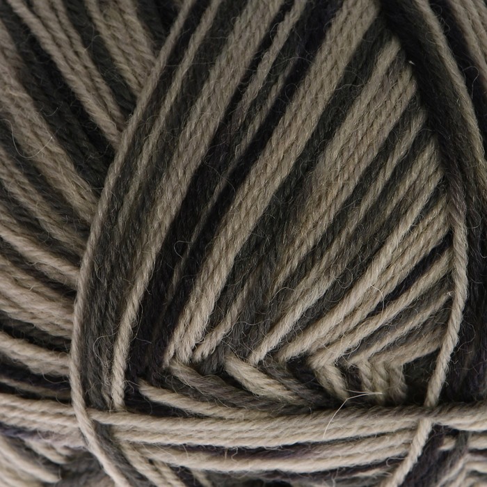 Пряжа "Adelia Jake" 75% шерсть, 25% нейлон 400м/100гр (19 серый-т.серый)
