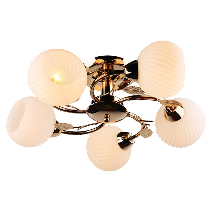 Люстра "Foris" 5х60W E27 золото 54х54х16см.