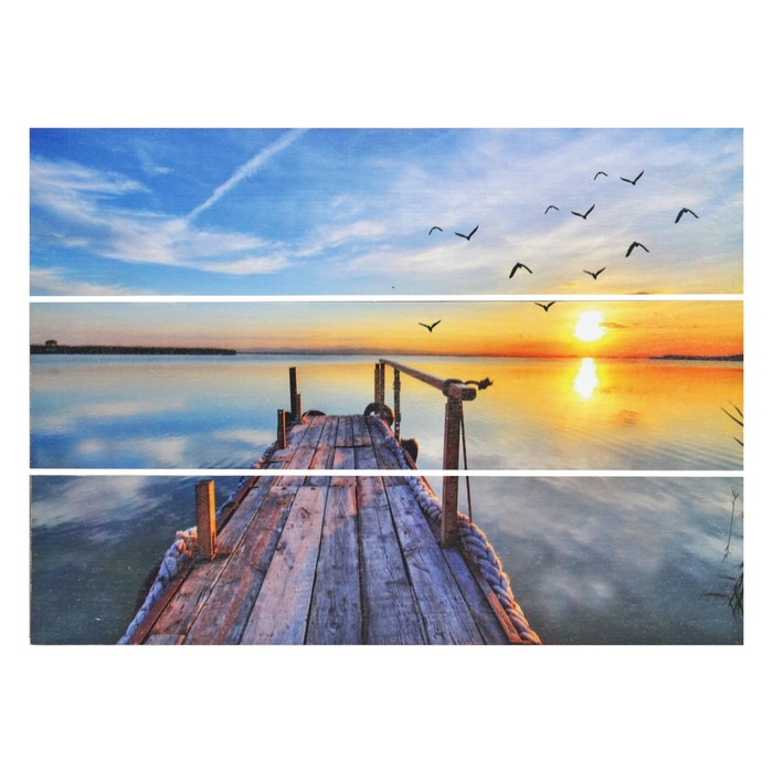 Картина на доске "Закат"