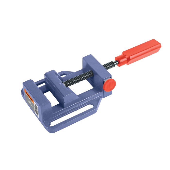 Тиски винтовые "Кратон" 1 15 01 001, рабочий ход 70 мм, расстояние между болтами 90 мм