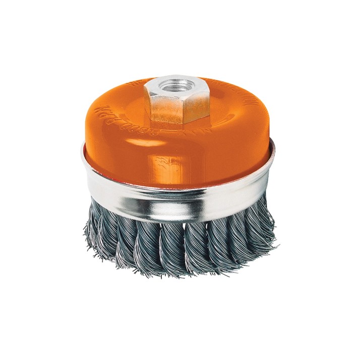 Щетка для УШМ "Кратон" 1 11 02 003, чашечная, усиленная, d100 мм, M14