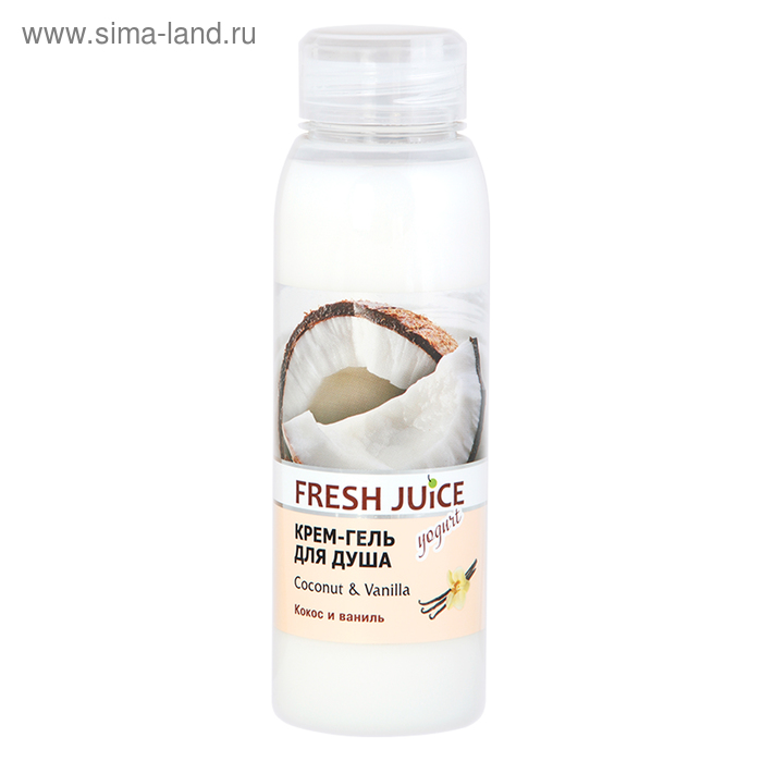 Крем-гель для душа Fresh Juice «Кокос и ваниль», 300 мл