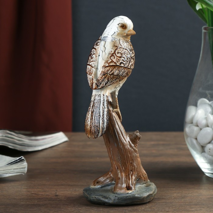 Сувенир полистоун "Соловей с ажурными крыльями на коряге" 15,2х7х6 см