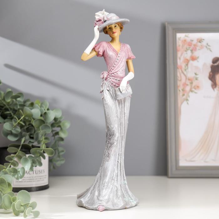 Сувенир полистоун "Леди Элина в шляпке" 30,5х10х11 см