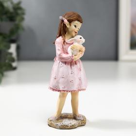 Сувенир полистоун детство "Малышка Алиса с белым кроликом" 14х5,7х4,7 см от Сима-ленд