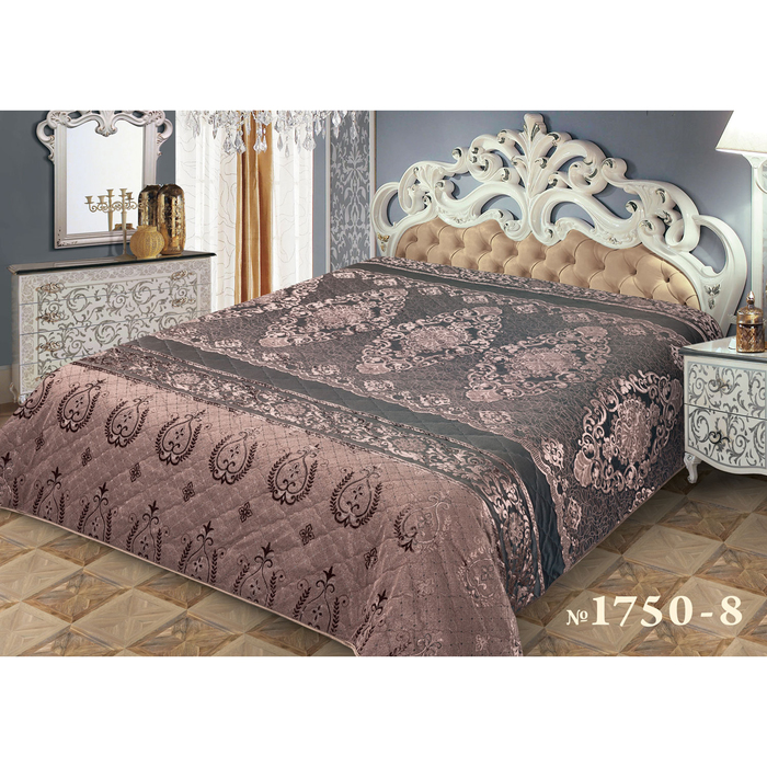 Покрывало Marianna ИМА Бархат корона 1750/8 коричневый 200х230, 100% п/э