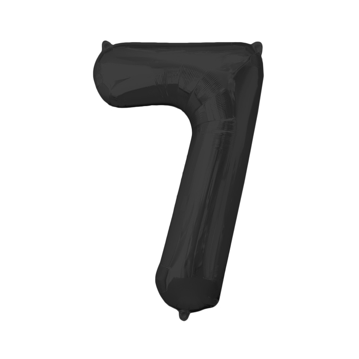 Шар фольгированный 34" "ЦИФРА 7" Черный, Black А