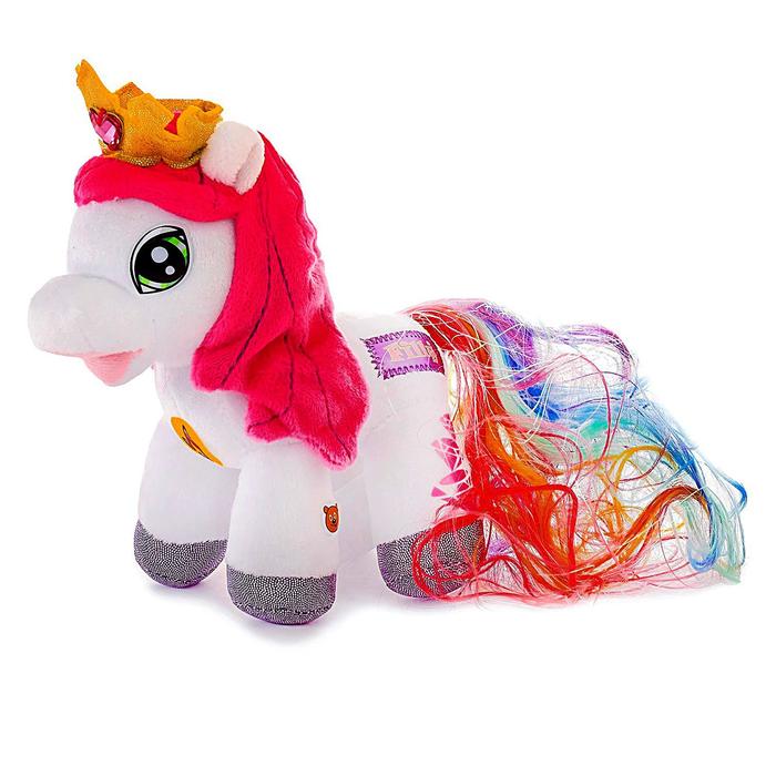 Мягкая музыкальная игрушка "Пони Радуга",17 см