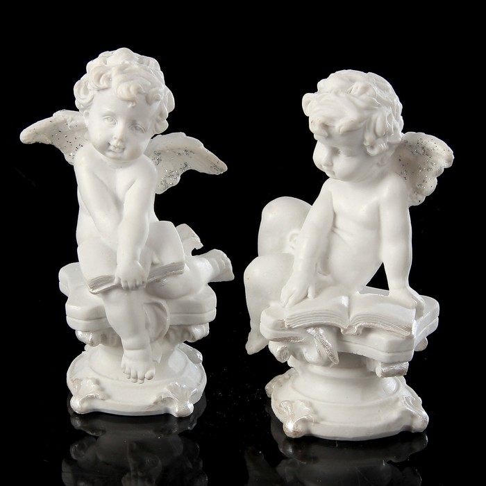 Сувенир полистоун "Читающий ангел" МИКС 9,7х5,5х5,5 см