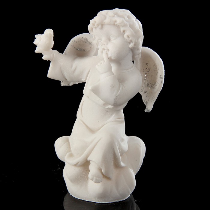 Сувенир полистоун "Ангел с птичкой" 10,8х7,5х4,5 см