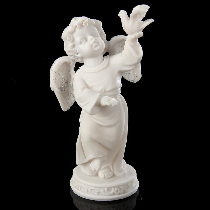 Сувенир полистоун "Ангел с голубем" МИКС 12,5х6,5х5 см