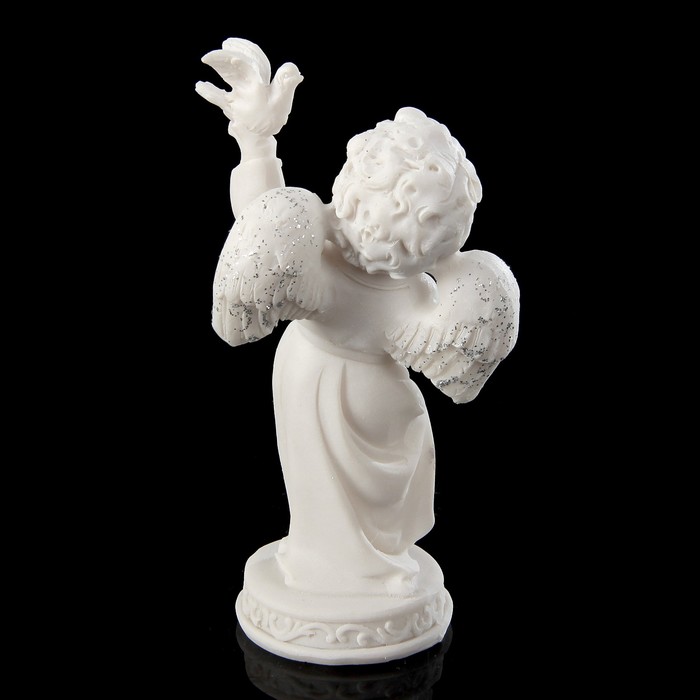 Сувенир полистоун "Ангел с голубем" МИКС 12,5х6,5х5 см