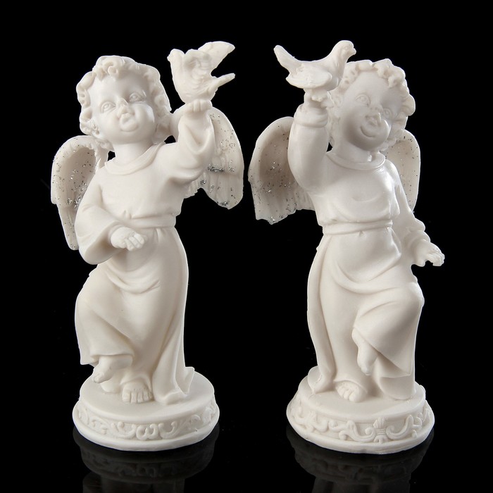 Сувенир полистоун "Ангел с голубем" МИКС 12,5х6,5х5 см