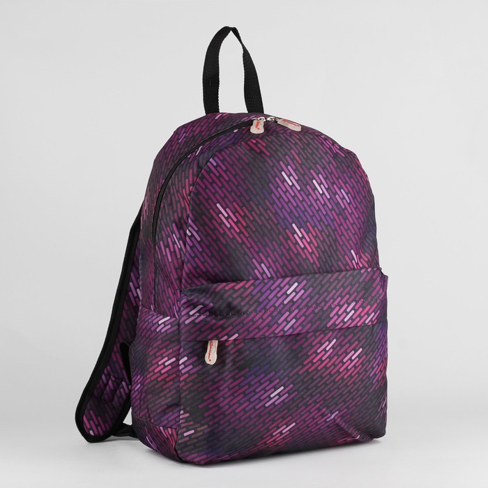 Рюкзак молодёжный "Чёрточки", отдел на молнии, наружный карман