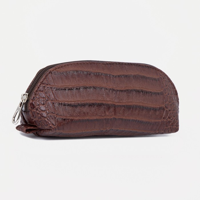 Сумка-косметичка, отдел на молнии, цвет коричневый