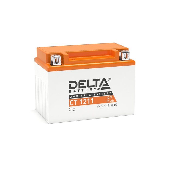 Аккумуляторная батарея Delta СТ1211 (YTZ12S, YTZ14S)12V, 11 Ач прямая(+ -)