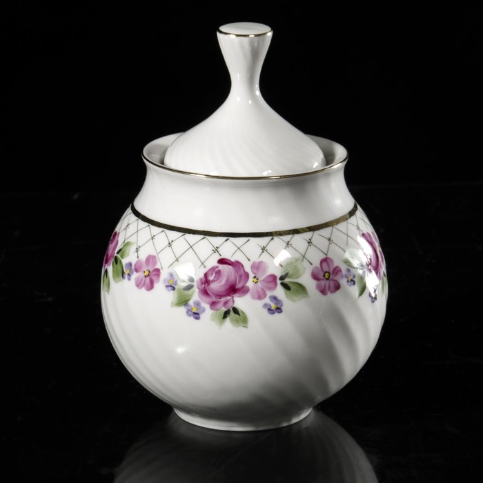 Сахарница 400 мл "Витая. Кадриль", отводка золотом