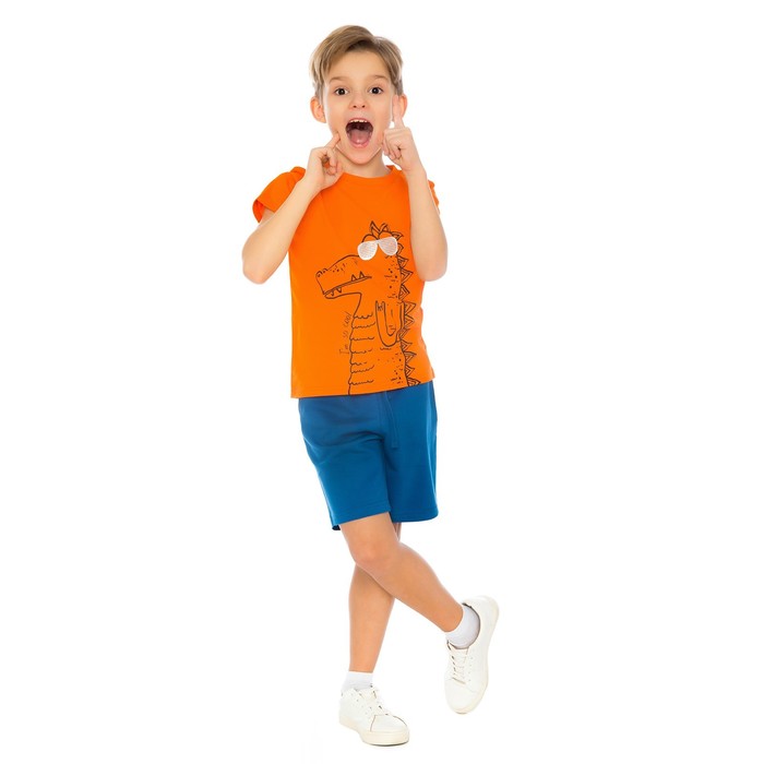 Футболка для мальчика, рост 98 см, цвет оранжевый