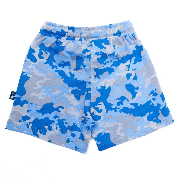 Шорты для мальчика, рост 104 см, цвет голубой/милитари
