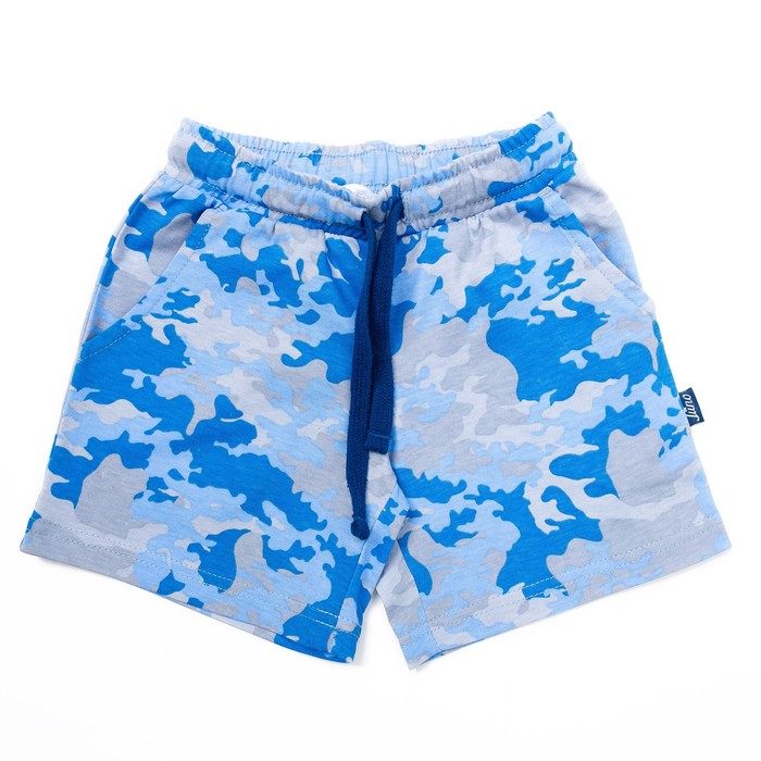 Шорты для мальчика, рост 128 см, цвет голубой/милитари