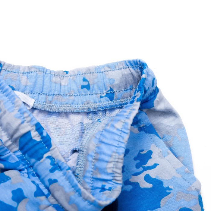 Шорты для мальчика, рост 134 см, цвет голубой/милитари