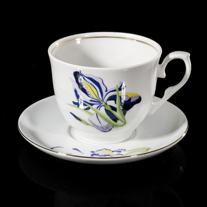 Чайная пара 300 мл "Зимний день. Ирис"
