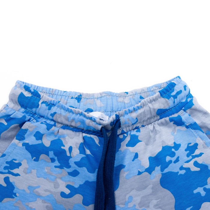 Шорты для мальчика, рост 98 см, цвет голубой/милитари