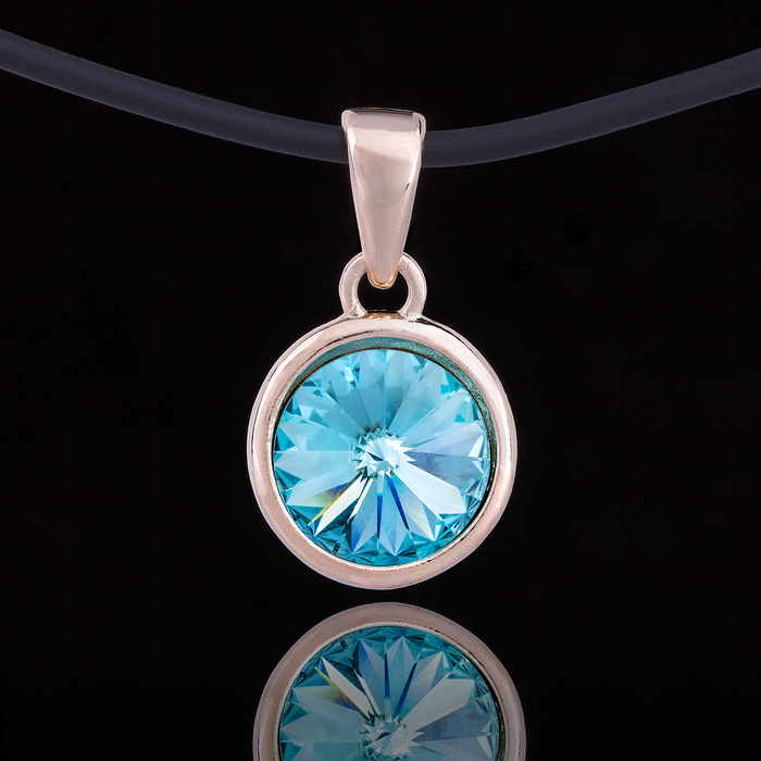 Кулон "Альхена", цвет голубой в золоте