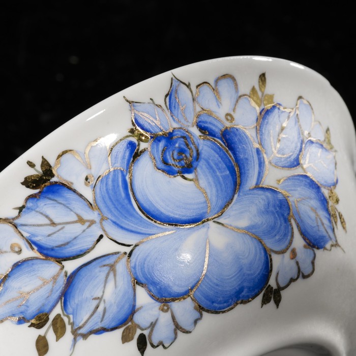 Чашка для бульона 390 мл "Гжель", отводка золотом