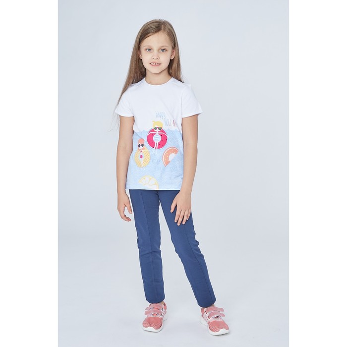 Туника для девочки, рост 110 см, цвет белый