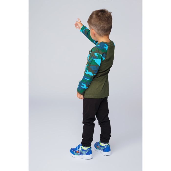 Джемпер для мальчиков, рост 104-110 (30) см, цвет зелёный/голубой