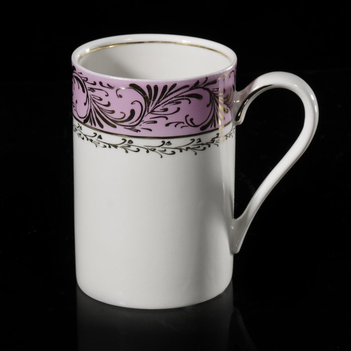 Кружка 340 мл "Универсальная. Цветная полоса", отводка золотом