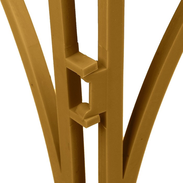 Ограждение декоративное, 34 х 300 см, 7 секций, пластик, золотистое, «Рококо»