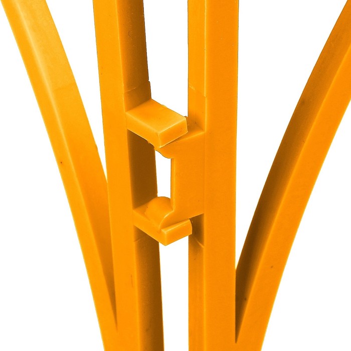 Ограждение декоративное, 34 х 300 см, 7 секций, пластик, оранжевое, «Рококо»