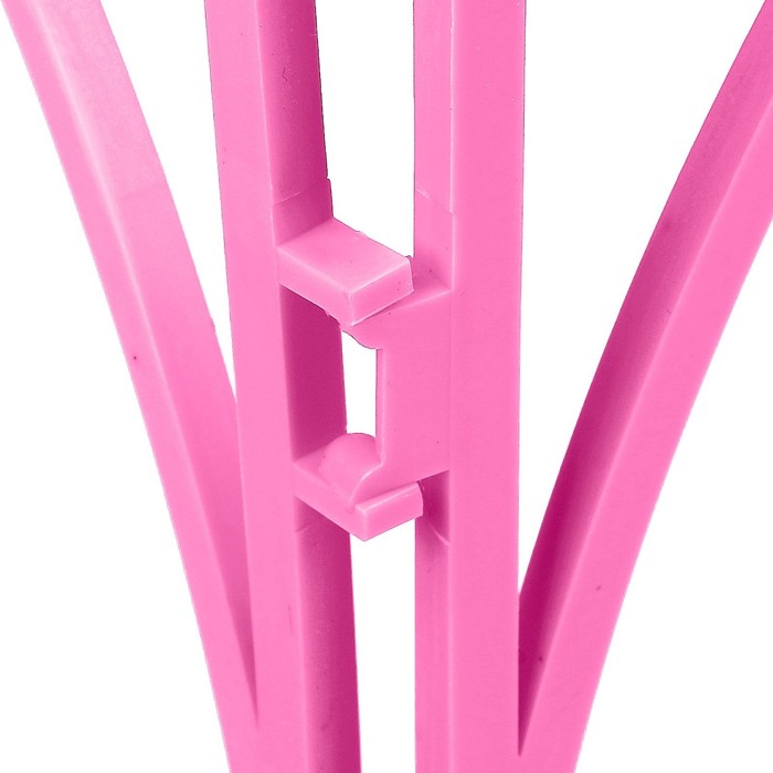 Ограждение декоративное, 34 х 300 см, 7 секций, пластик, розовое, «Рококо»