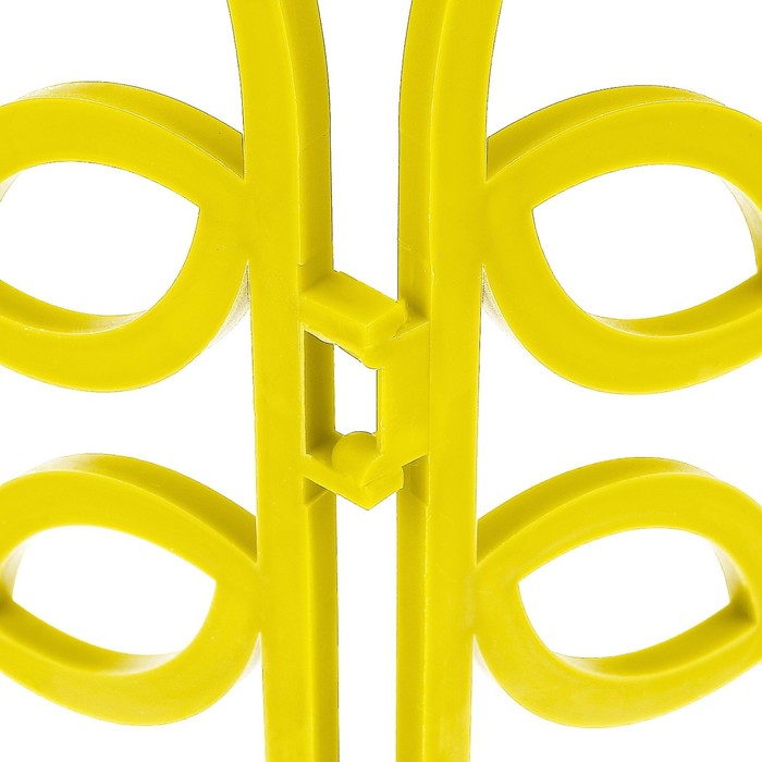 Ограждение декоративное, 34 х 300 см, 7 секций, пластик, жёлтое, «Флора»