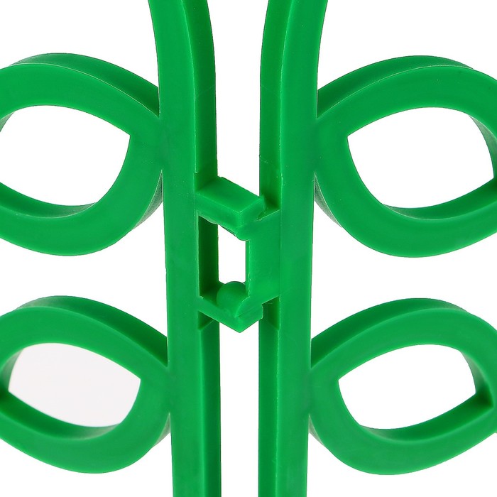 Ограждение декоративное, 34 х 300 см, 7 секций, пластик, зелёное, «Флора»